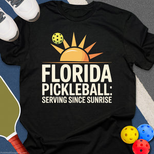 Florida Pickleball Serving T-Shirt