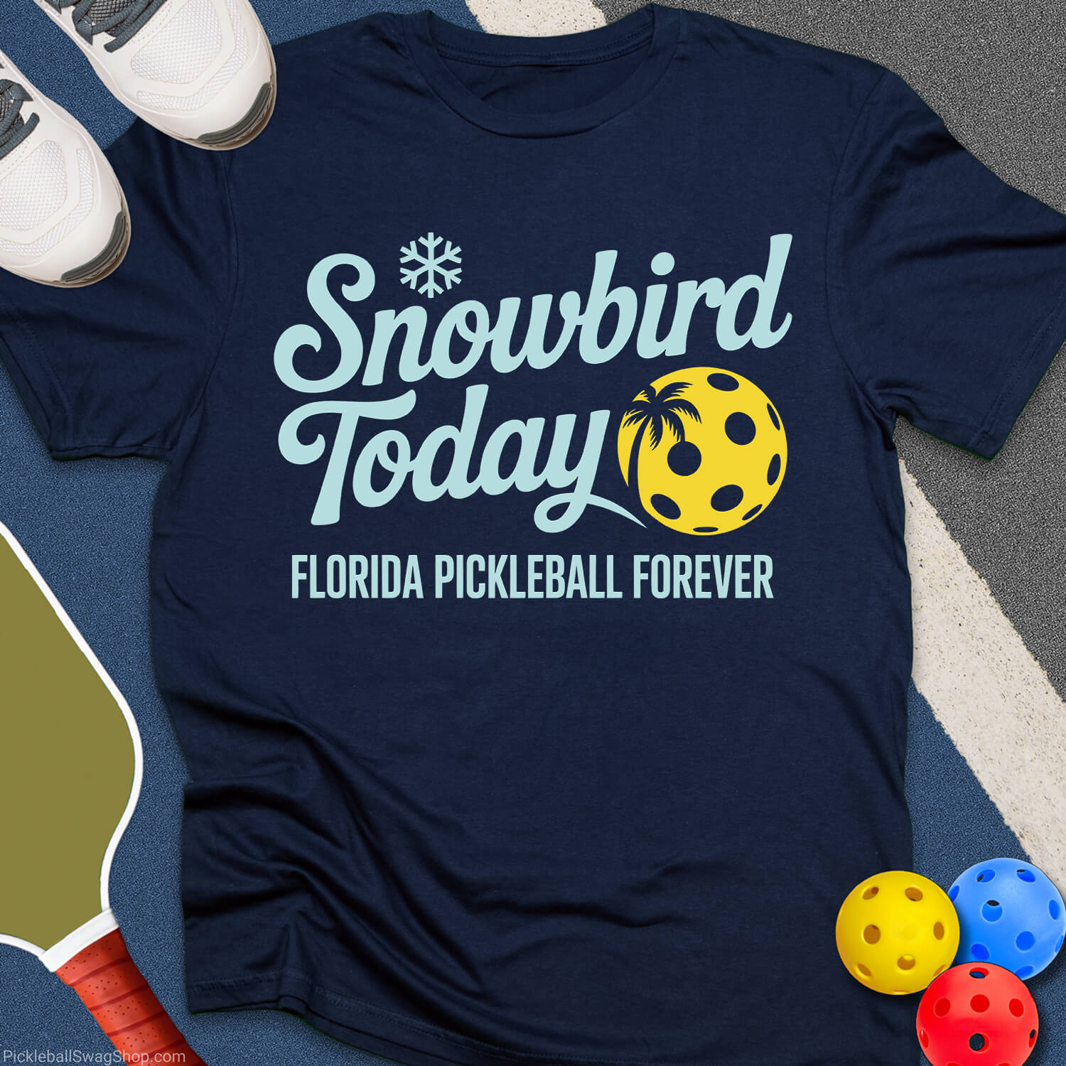 Florida Snowbird Pickleball T-Shirt