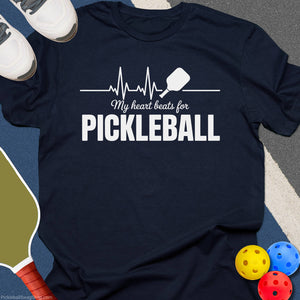 Heart Beats Pickleball Life T-Shirt