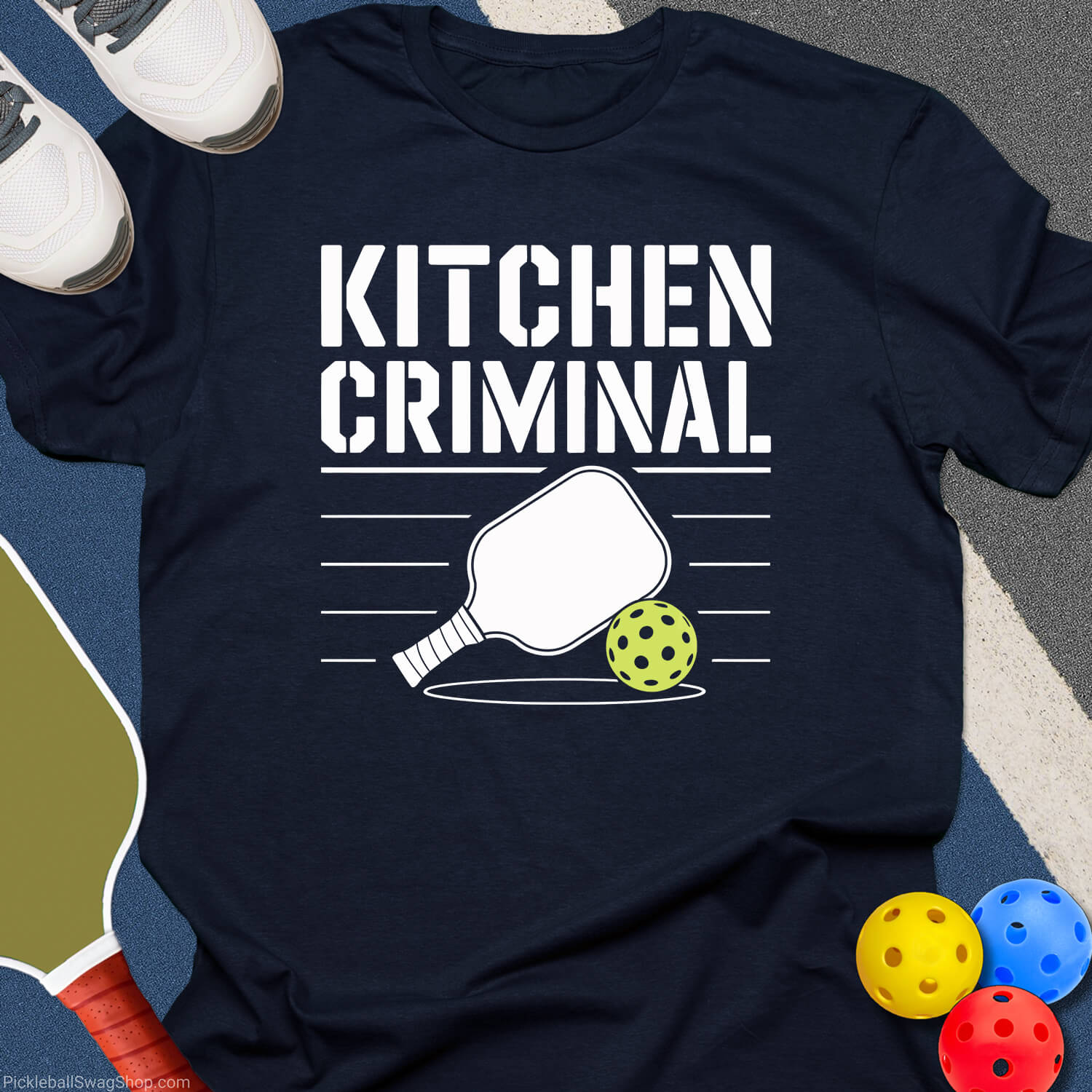 Kitchen Criminal Pickleball T-Shirt