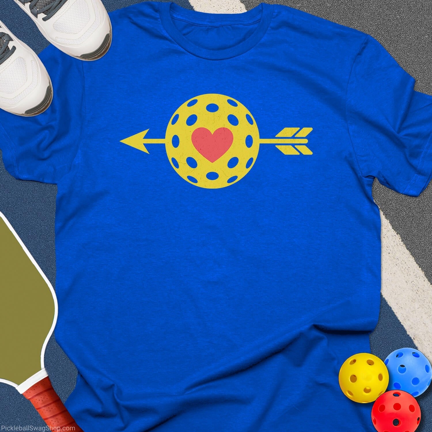 Love Heart Pickleball T-Shirt