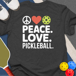 Peace, Love, Pickleball T-Shirt