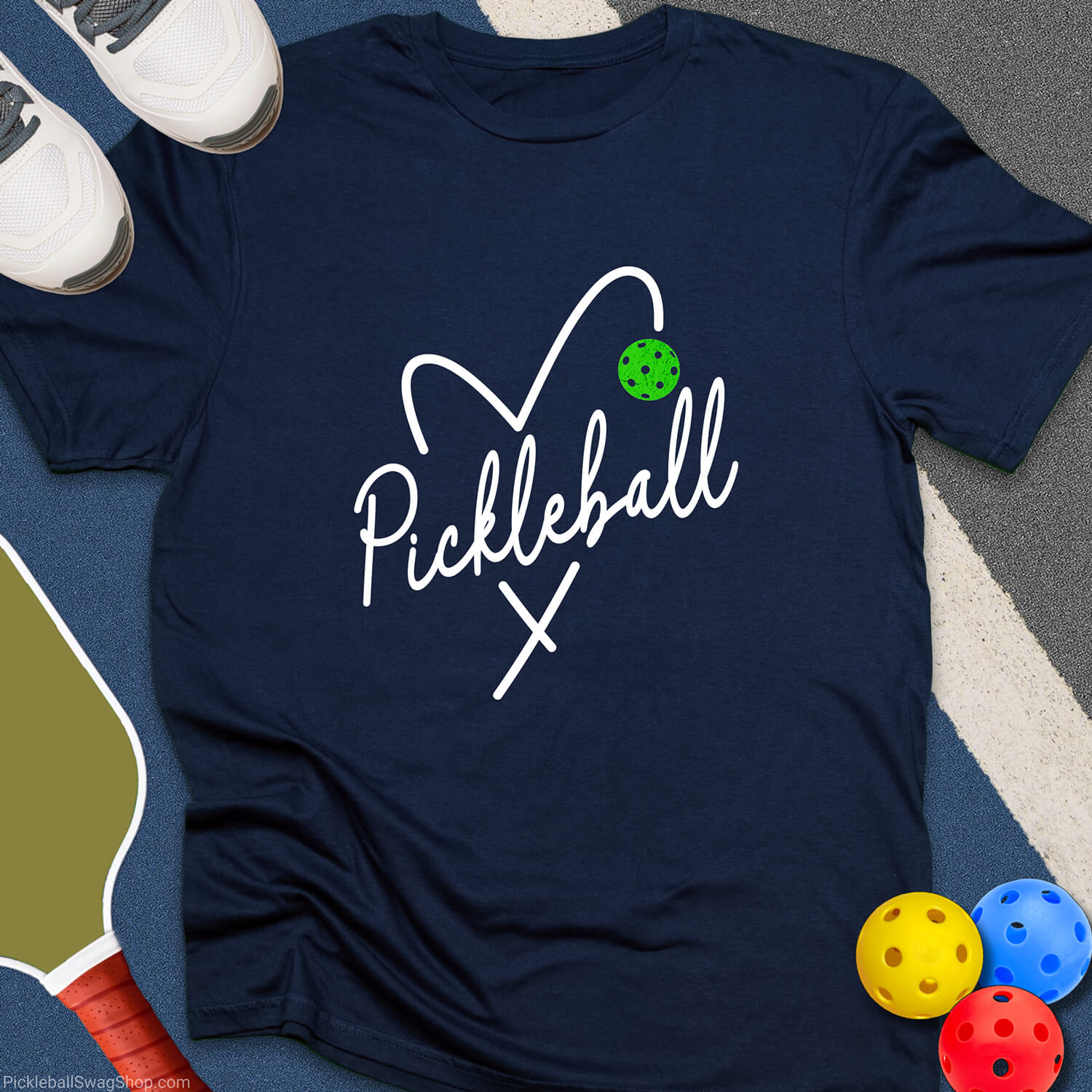 Heart Pickleball Ball T-Shirt