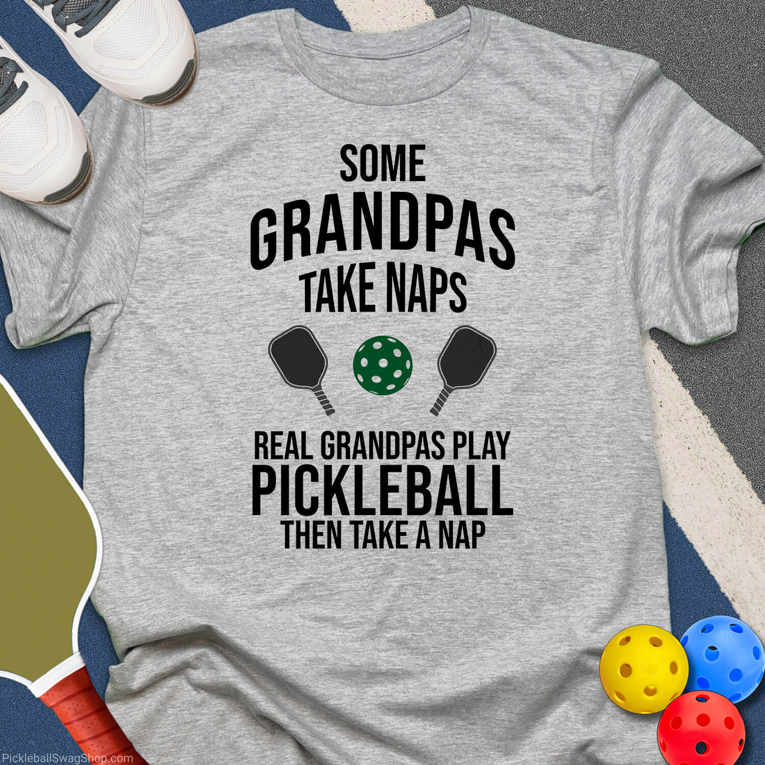 Real Grandpas Play Pickleball T-Shirt