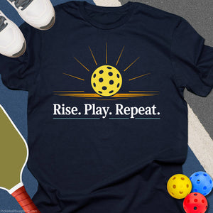 Pickleball Rise Play Repeat T-Shirt
