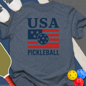 Red White Blue Pickleball T-Shirt
