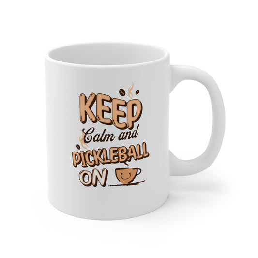 Pickleball Passion Coffee Mug: Keep Calm and Pickleball On