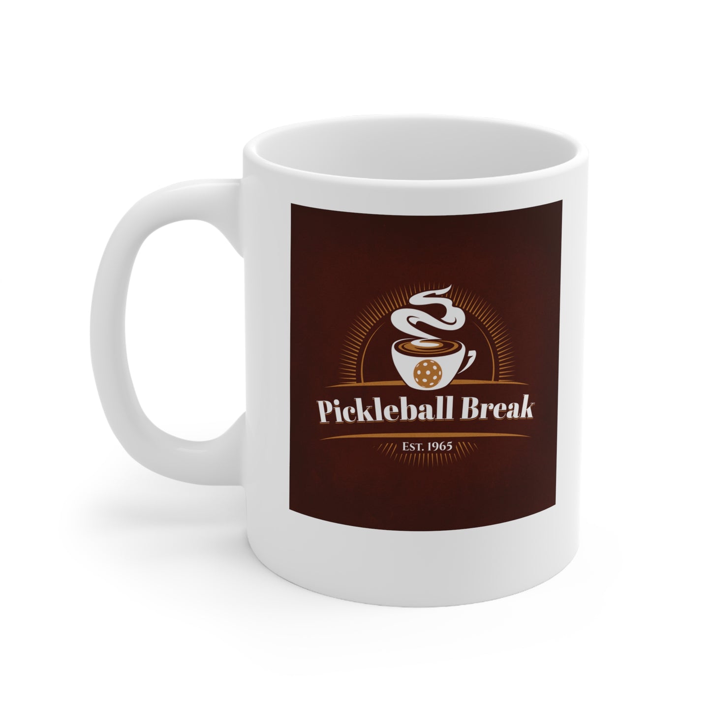 Pickleball Coffee Mug - Pickleball Break, Established 1965