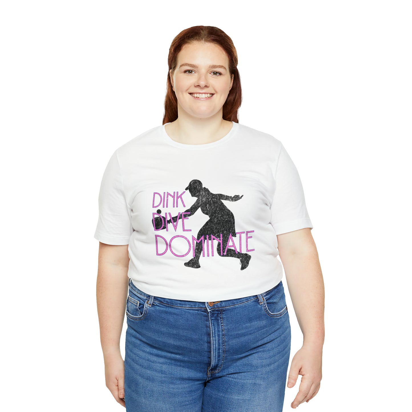 Dink, Dive, Dominate - Pickleball Player Silhouette T-Shirt