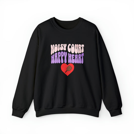 Noisey Court, Happy Heart Pickleball Noise Sweatshirt