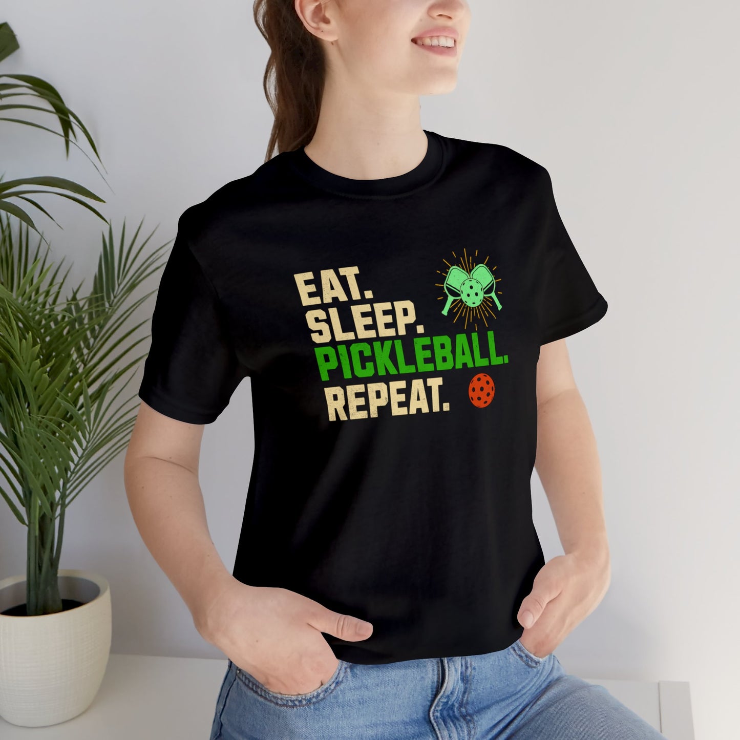 Eat. Sleep. Pickleball. Repeat. Pickleball Lifestyle Shirt
