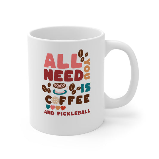 Coffee & Pickleball Mug - Ceramic Cup