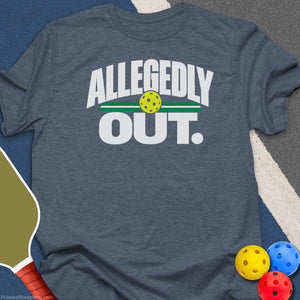 Allegedly Out Pickleball T-Shirt - Heather Indigo