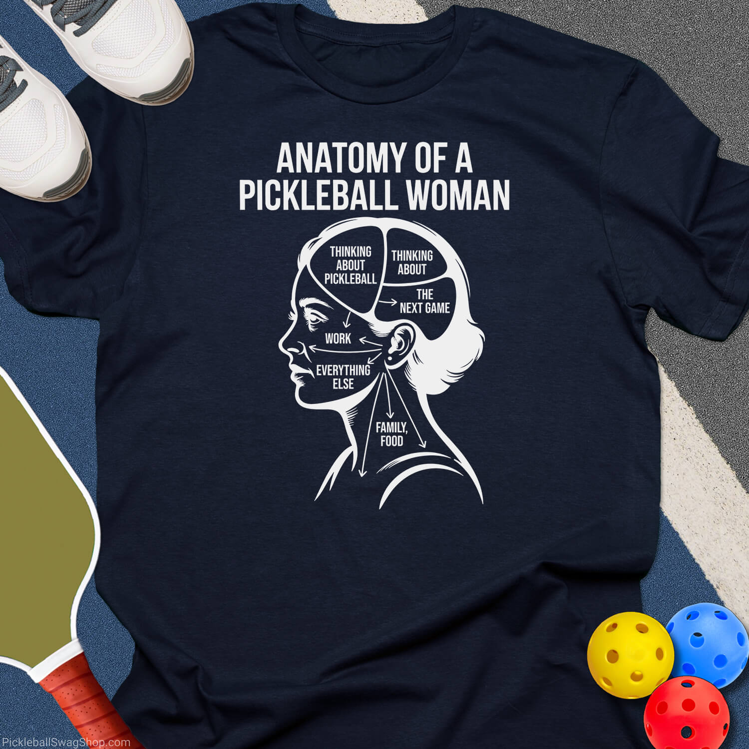 Pickleball Brain Women T-Shirt