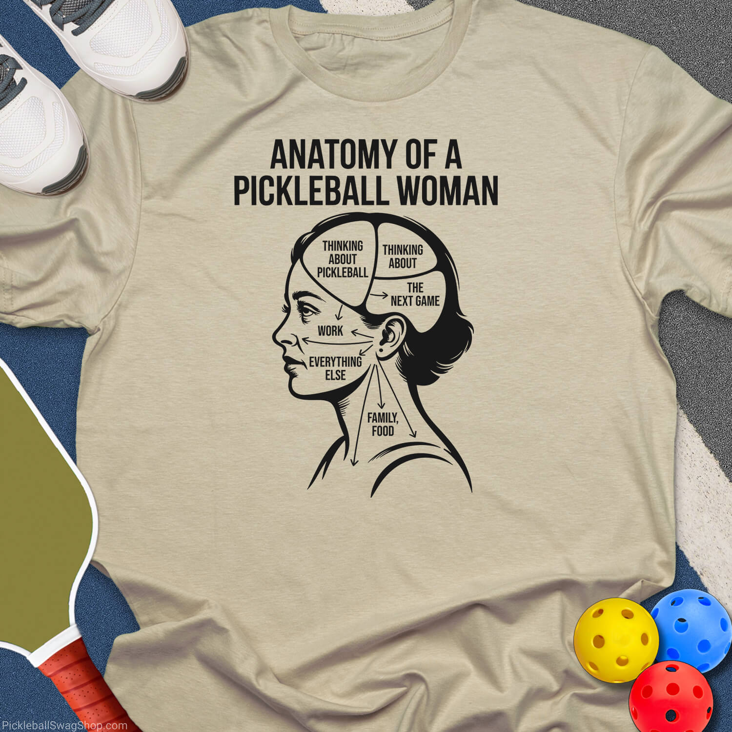 Pickleball Brain Women T-Shirt
