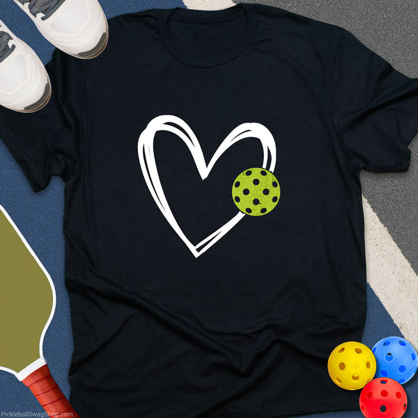 Classic Heart Pickleball Love T-Shirt