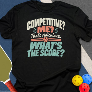 Competitive Me Pickleball T-Shirt - Black