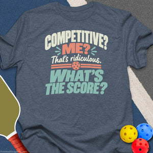 Competitive Me Pickleball T-Shirt - Heather Indigo