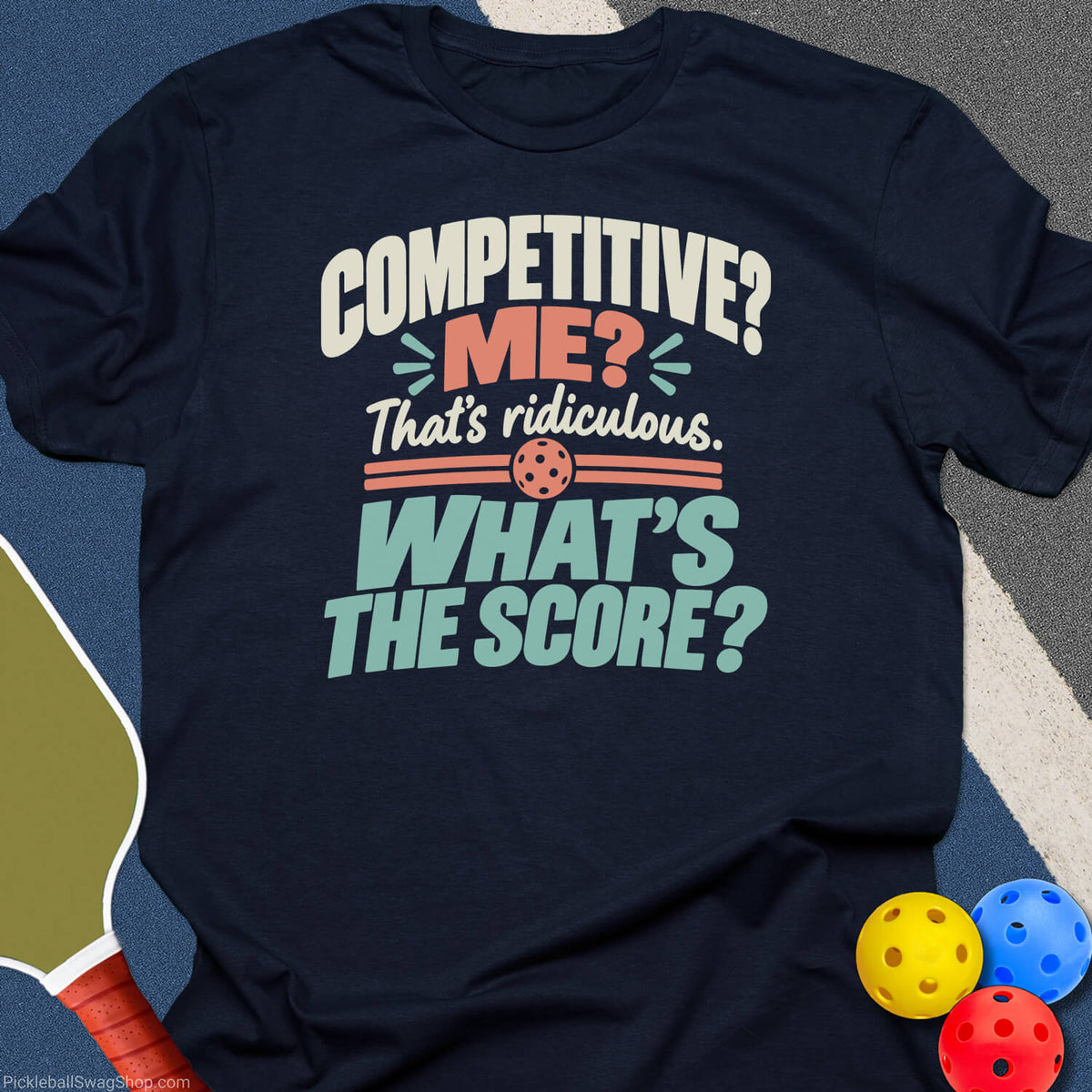 Competitive Me Pickleball T-Shirt - Navy