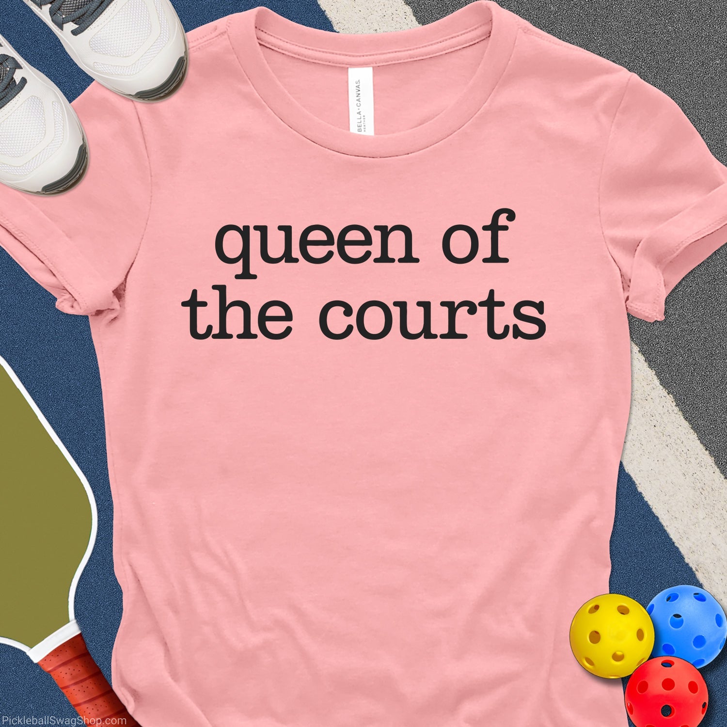 Court Queen Pickleball Womens T-Shirt