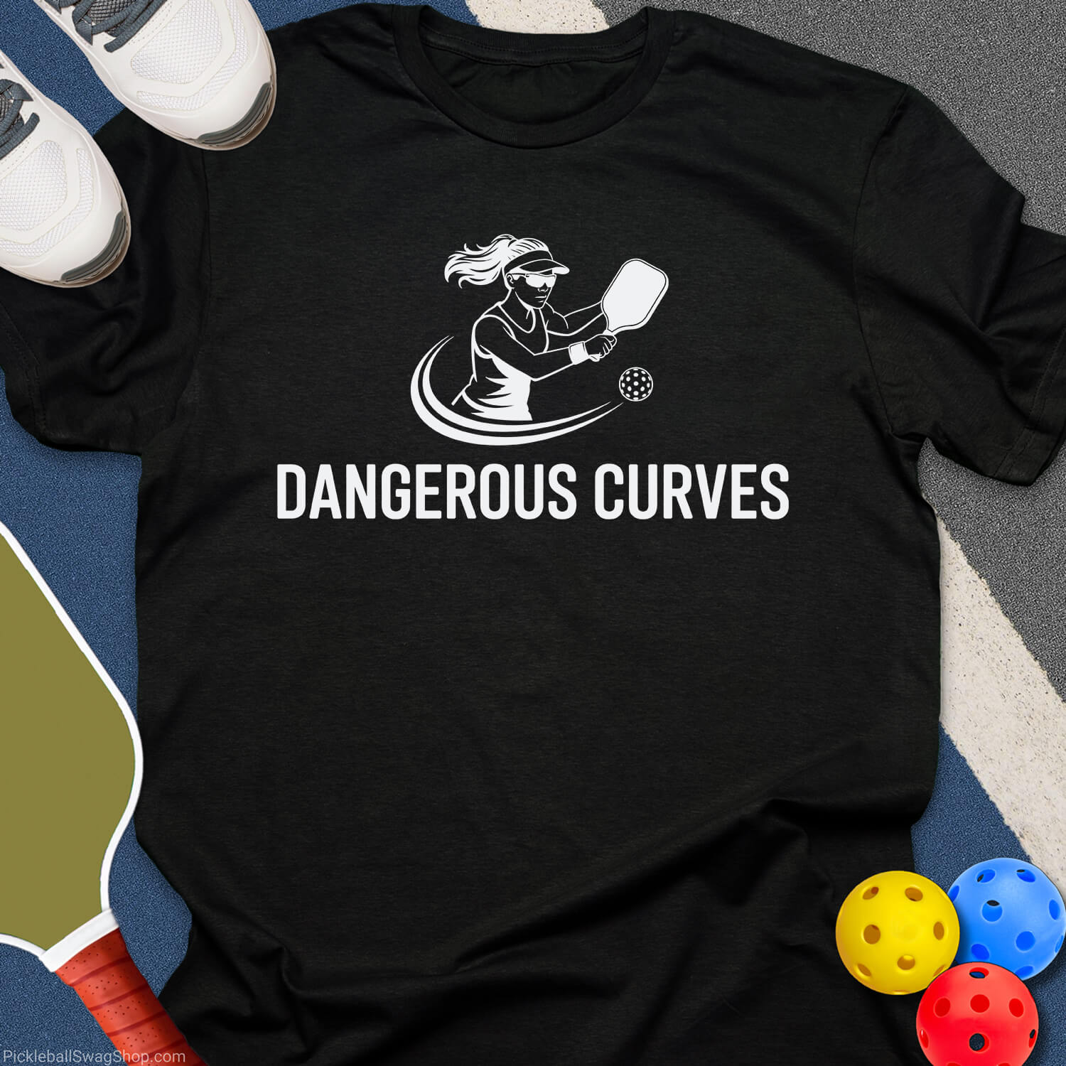 Dangerous Curves Pickleball T-Shirt