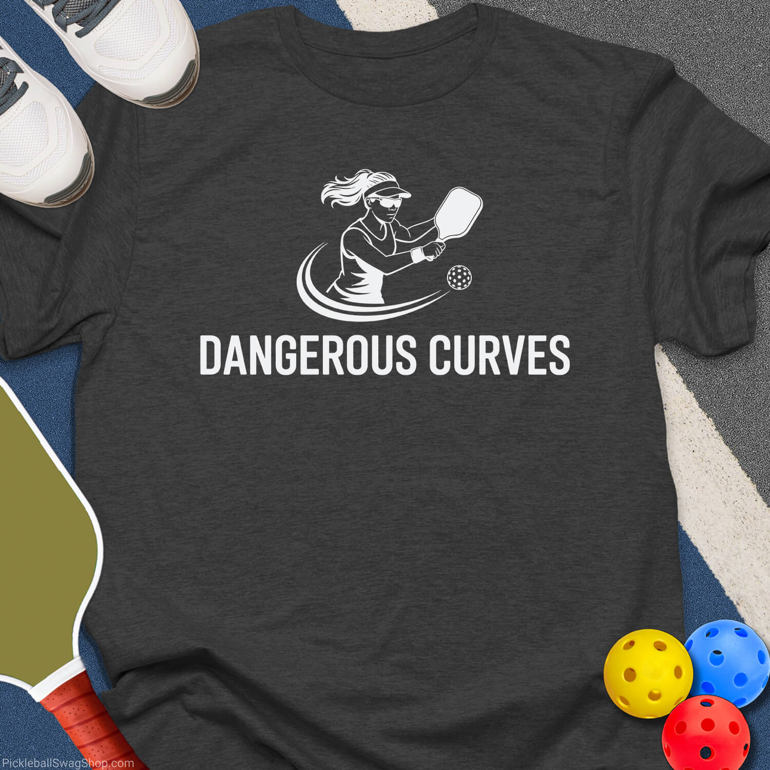Dangerous Curves Pickleball T-Shirt