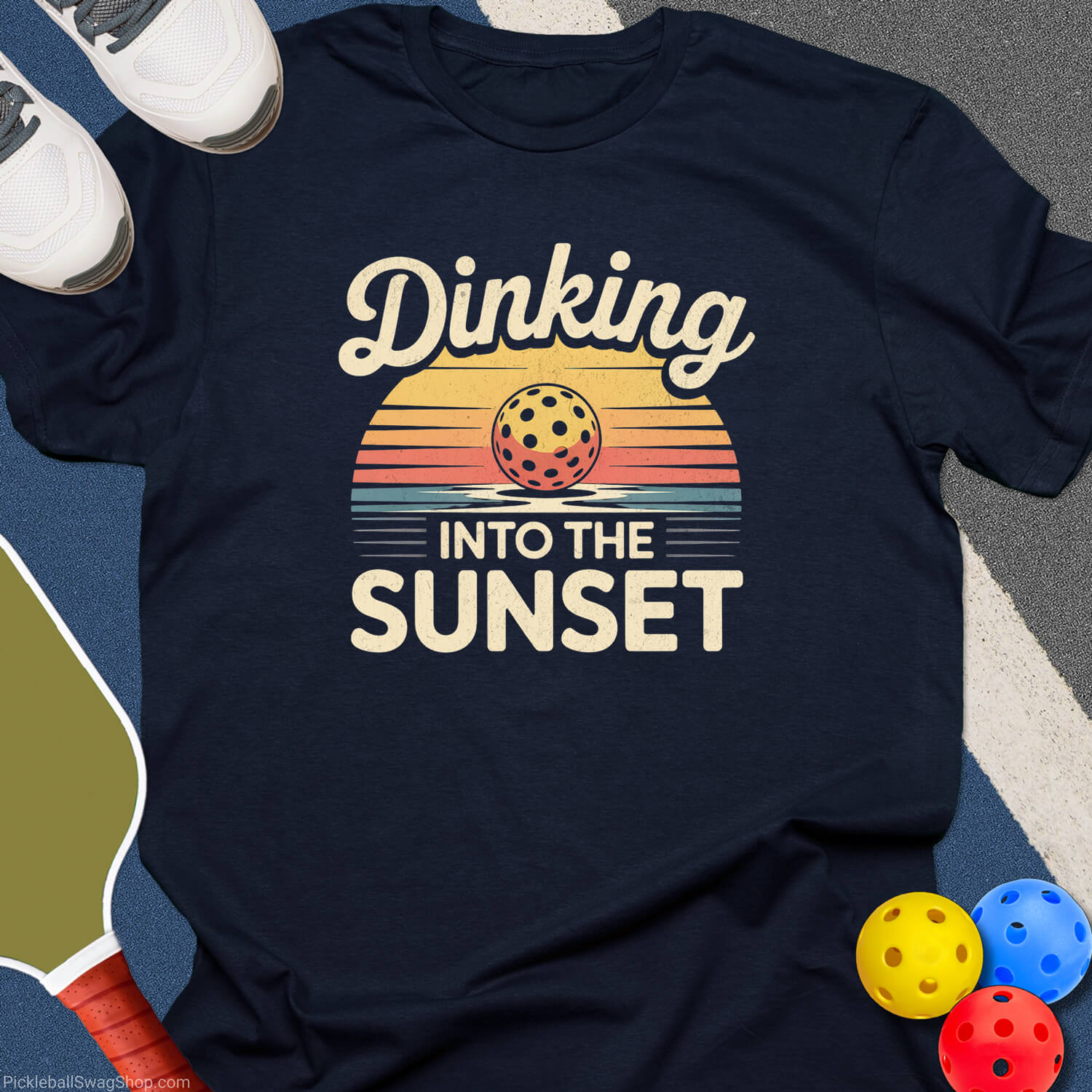Sunset Dinker Pickleball T-Shirt