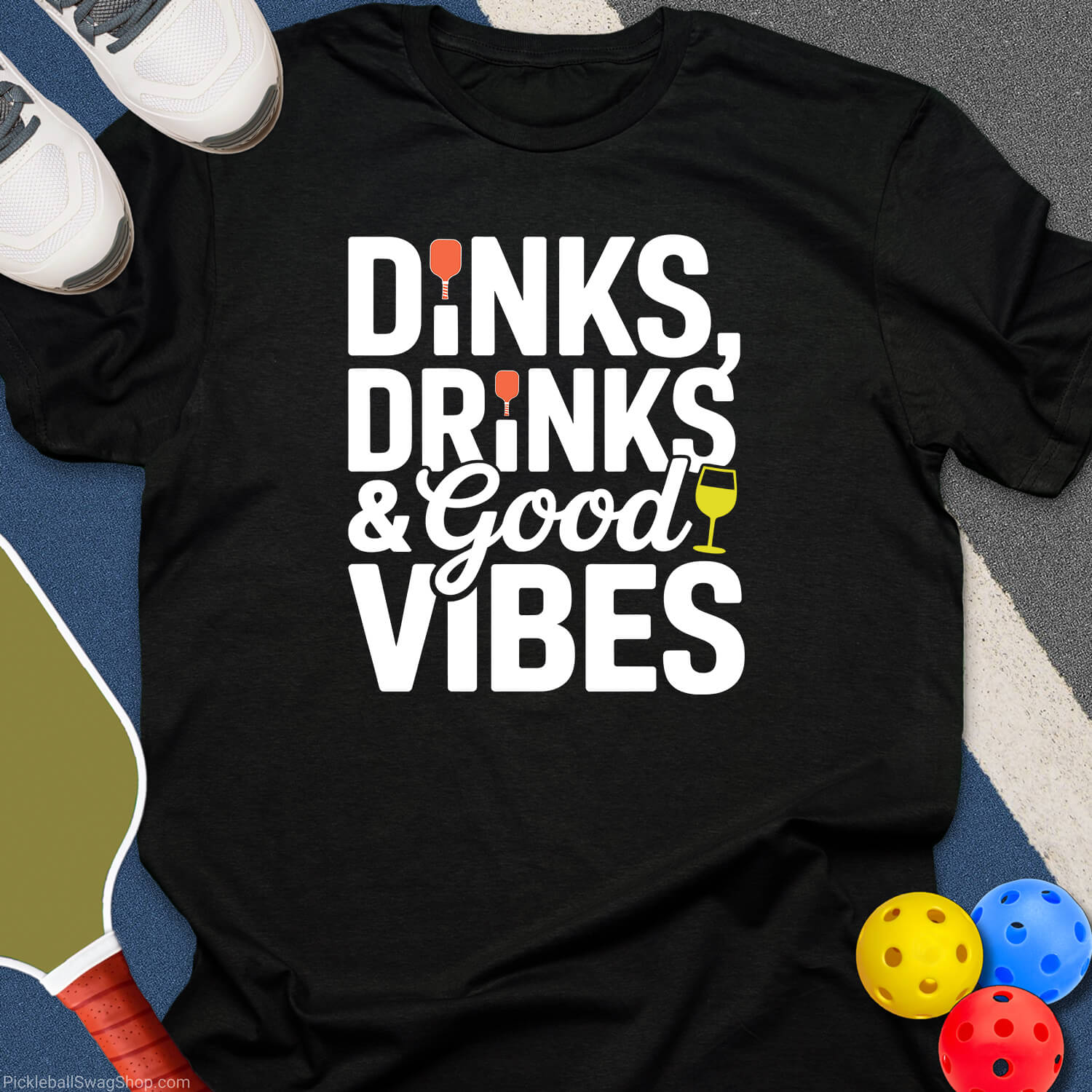Dinks Drinks Good Vibes T-Shirt