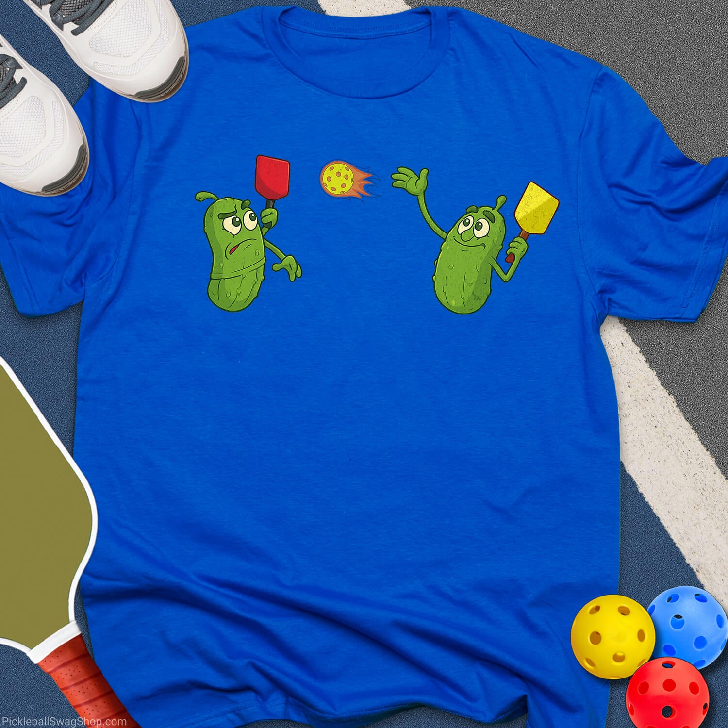 Pickles Playing Pickleball T-Shirt