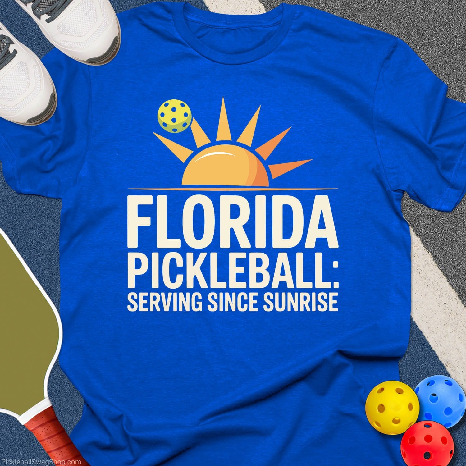 Florida Pickleball Serving T-Shirt