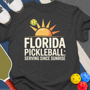 Florida Pickleball Serving T-Shirt