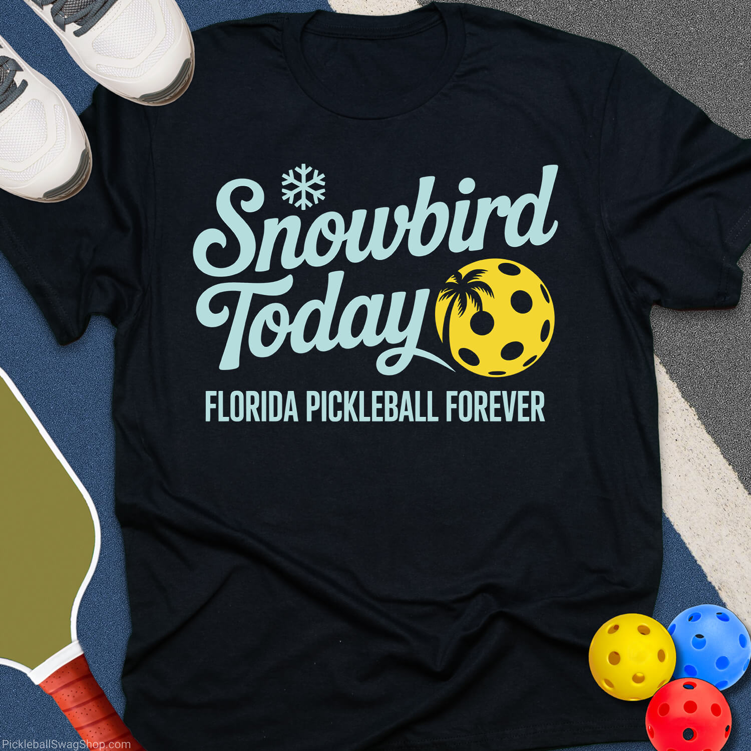 Florida Snowbird Pickleball T-Shirt