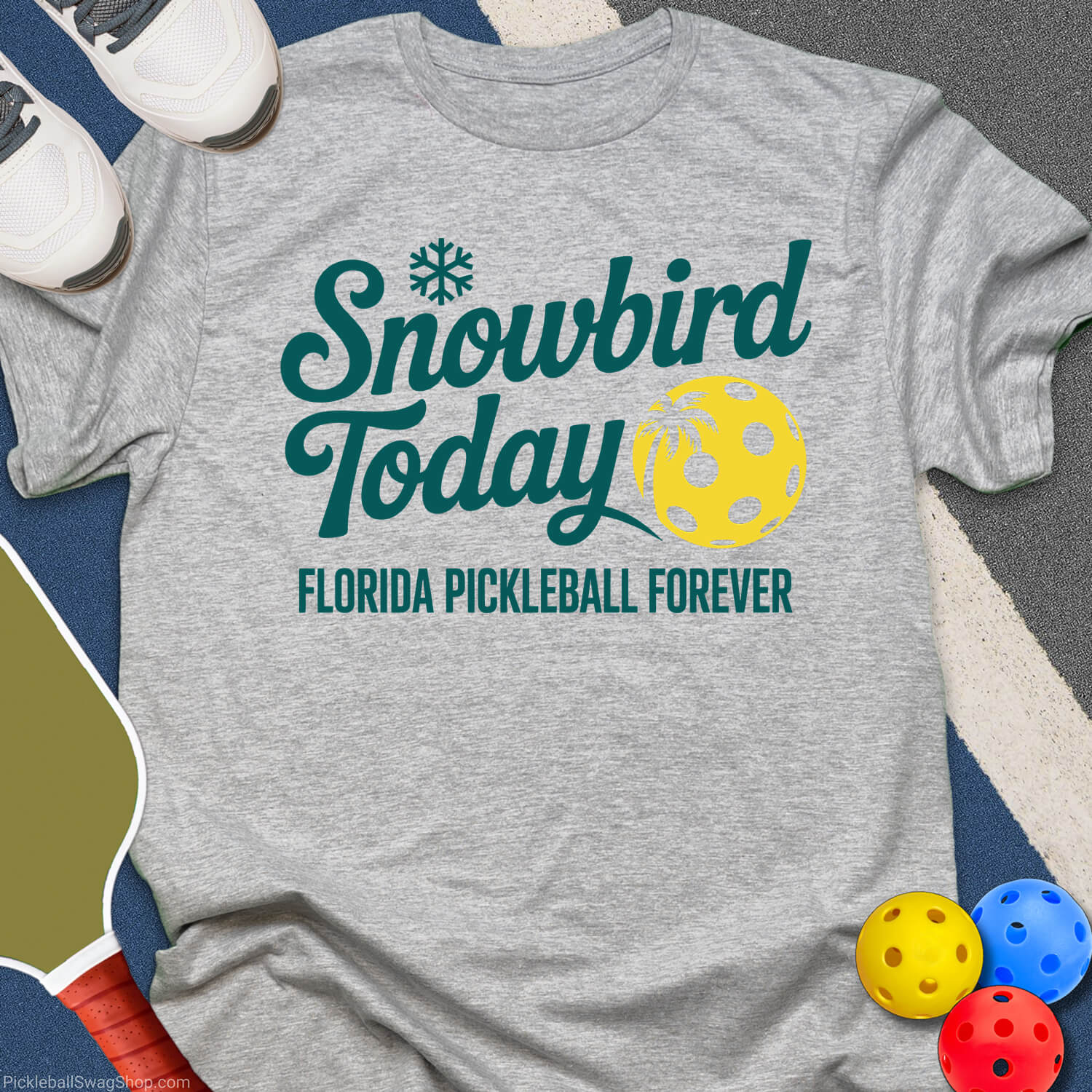 Florida Snowbird Pickleball T-Shirt