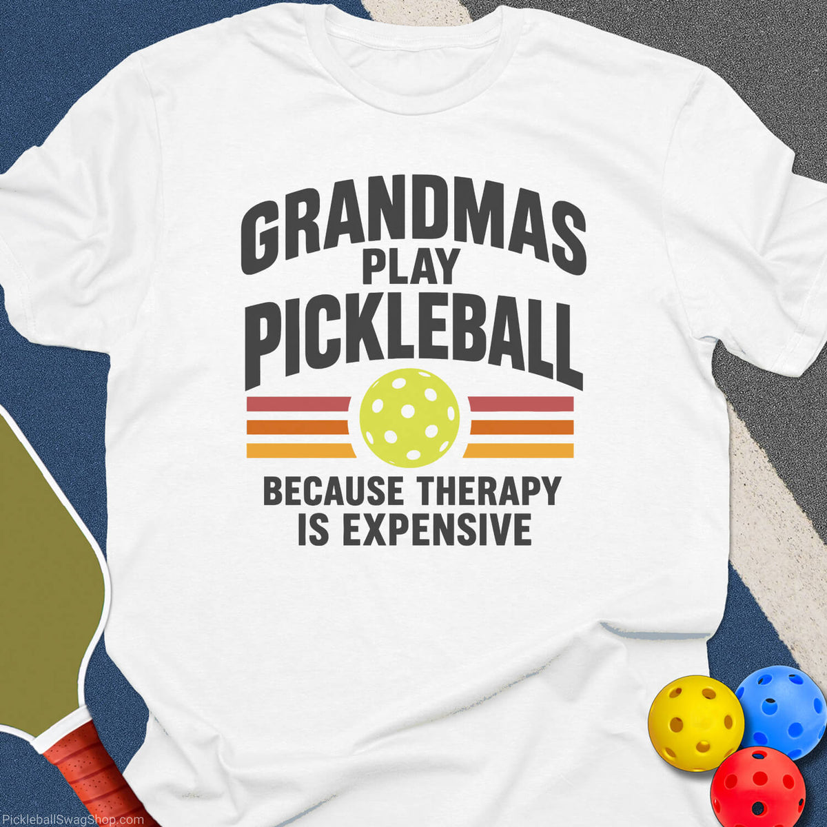 Grandmas Play Pickleball T-Shirt - White