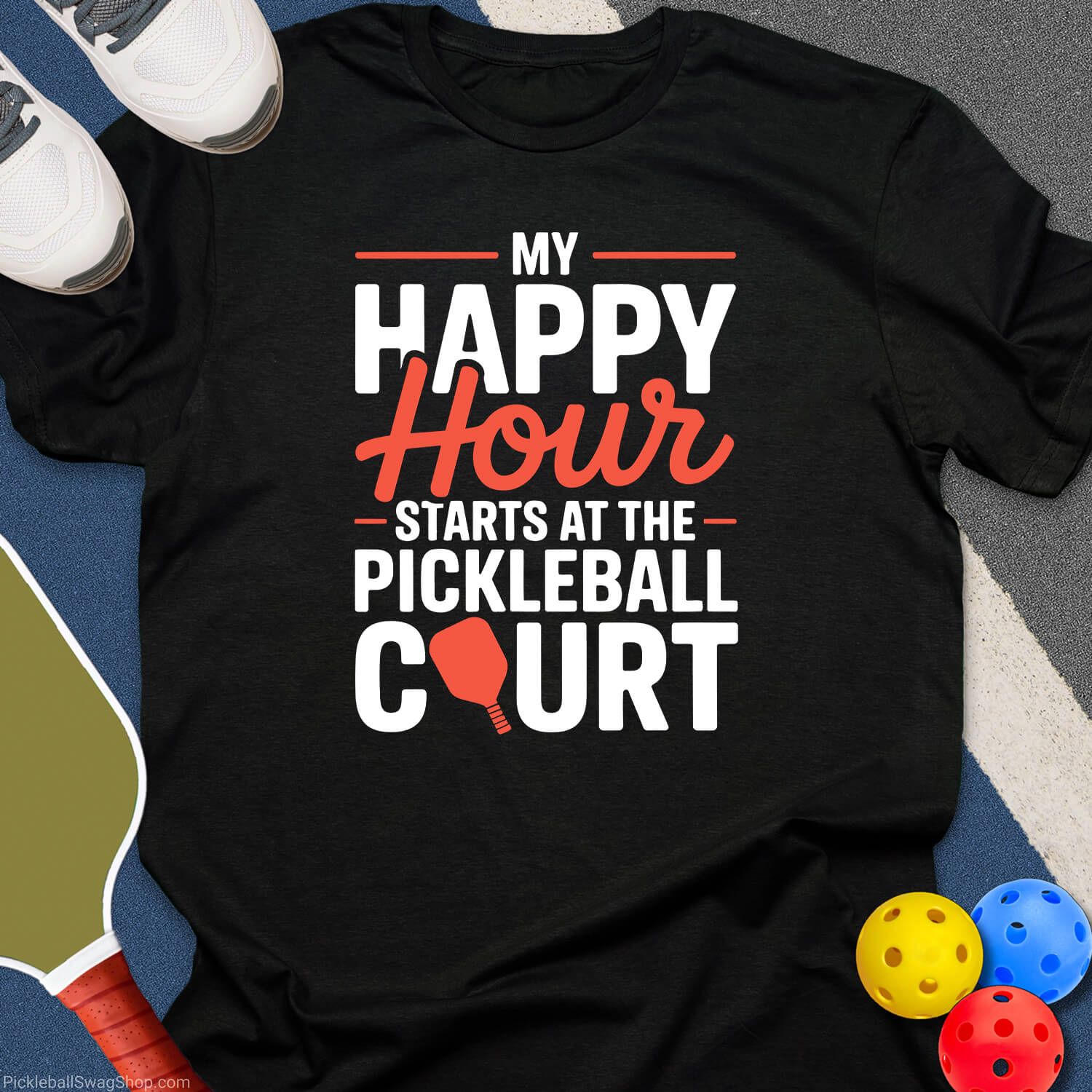My Happy Hour Pickleball T-Shirt