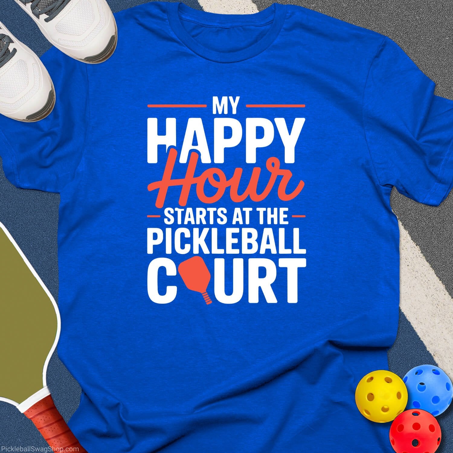 My Happy Hour Pickleball T-Shirt