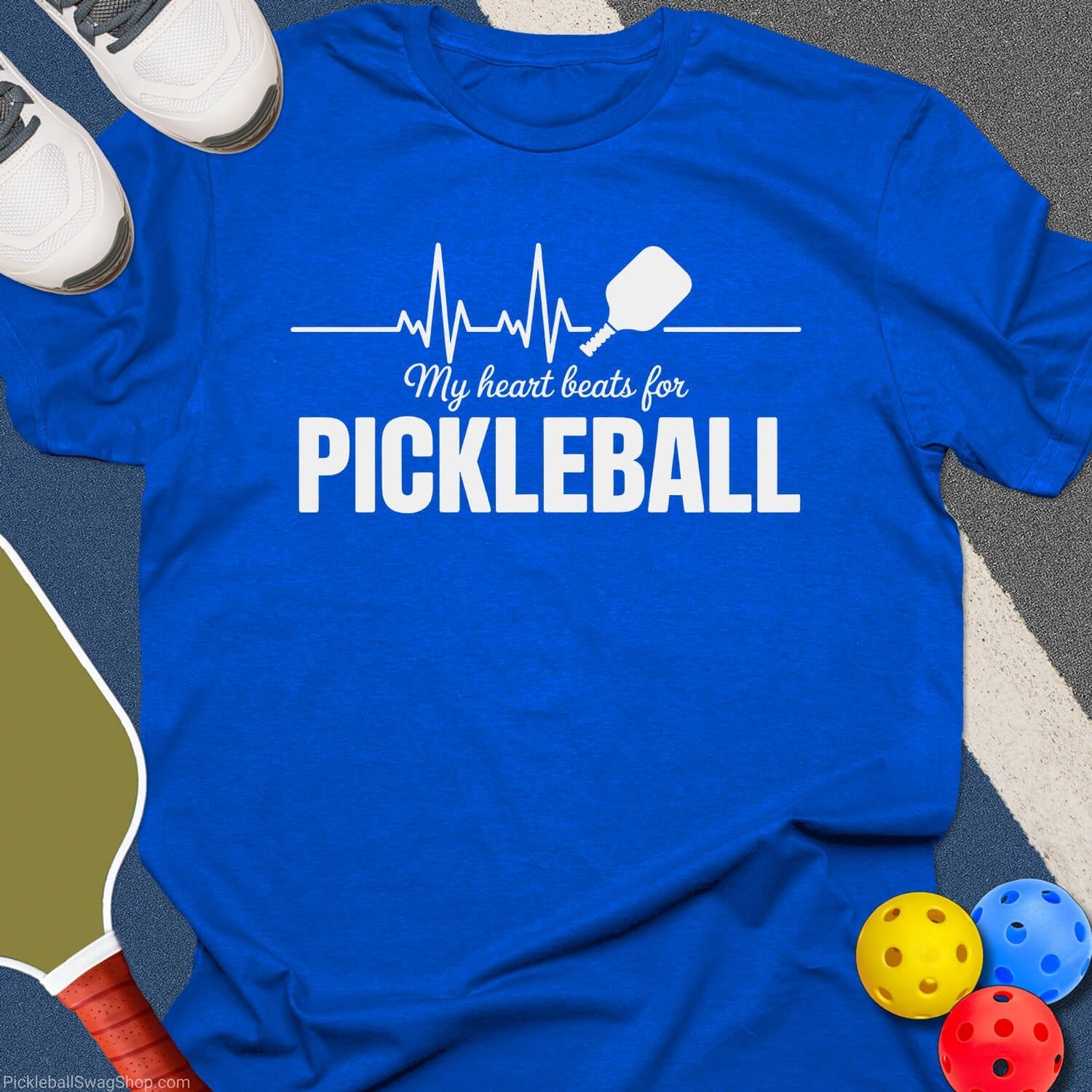 Heart Beats Pickleball Life T-Shirt