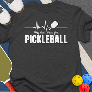 Heart Beats Pickleball Life T-Shirt