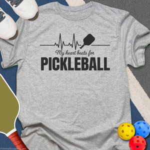 Heart Beats Pickleball Life T-Shirt