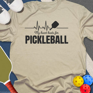 Heart Beats Pickleball Life T-Shirt