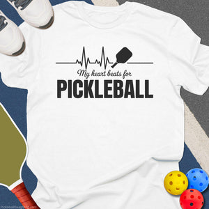 Heart Beats Pickleball Life T-Shirt