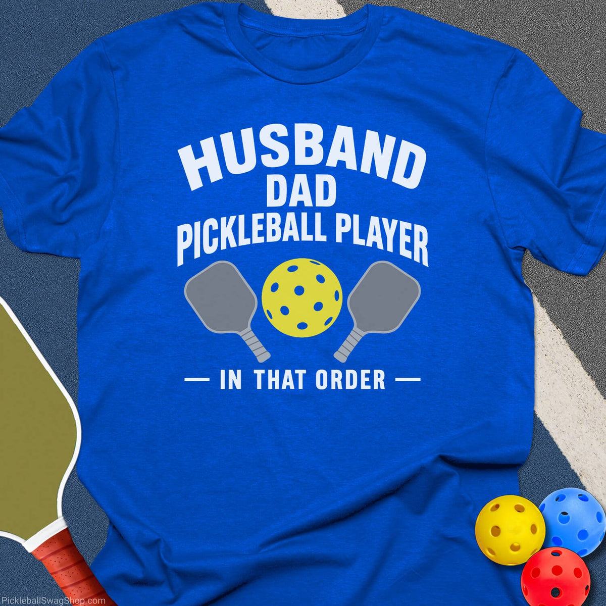 Husband Dad Pickleball Player T-Shirt