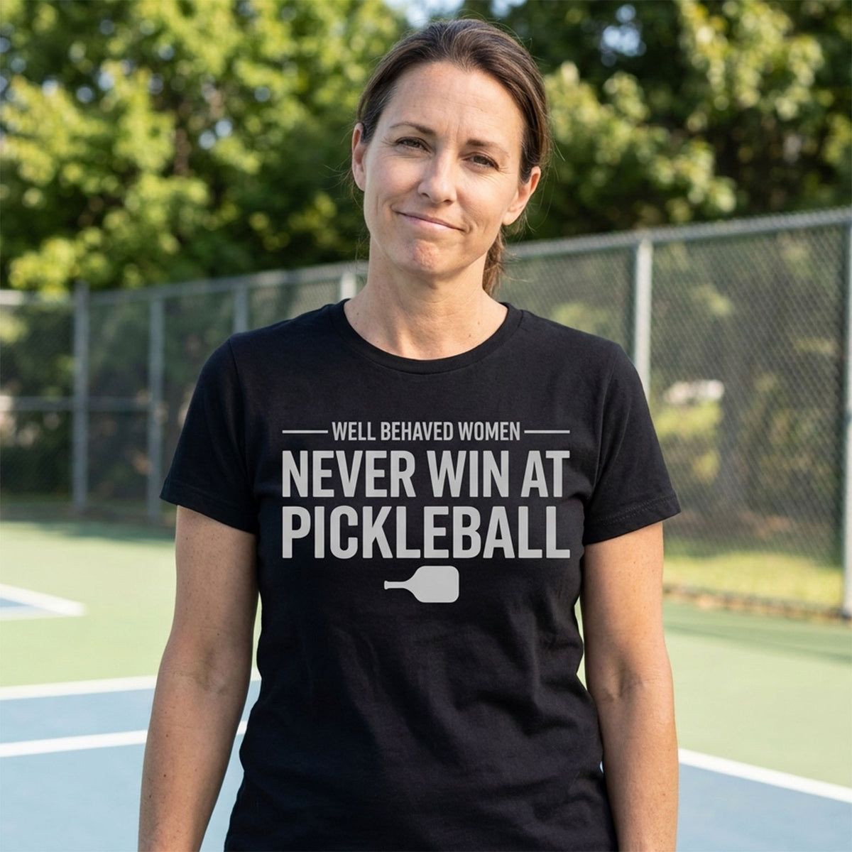 Well Behaved Women Pickleball T-Shirt lifestyle photo