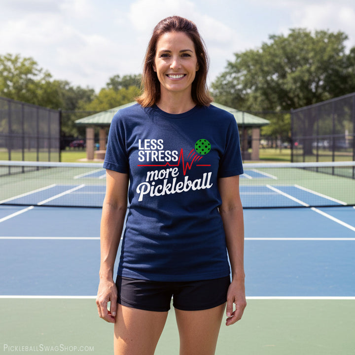 Less Stress More Pickleball T-Shirt