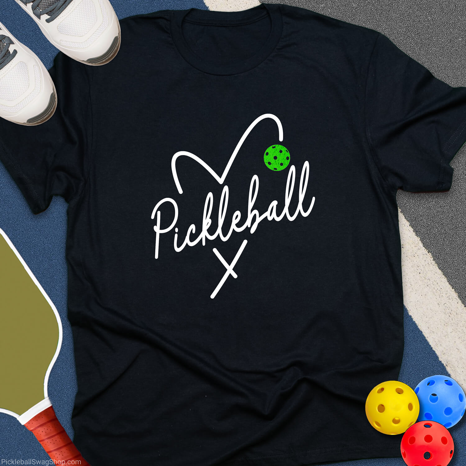 Heart Pickleball Ball T-Shirt