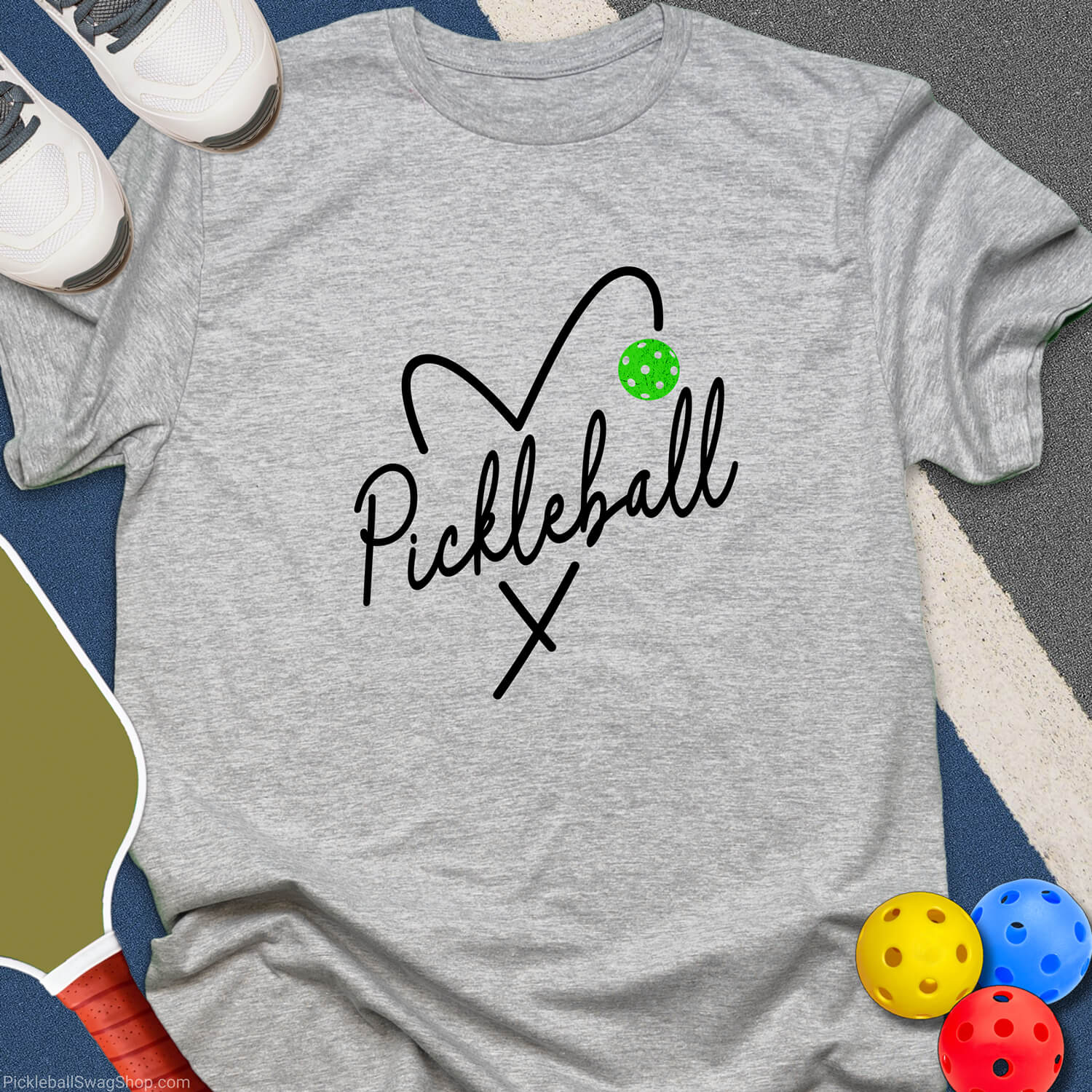 Heart Pickleball Ball T-Shirt