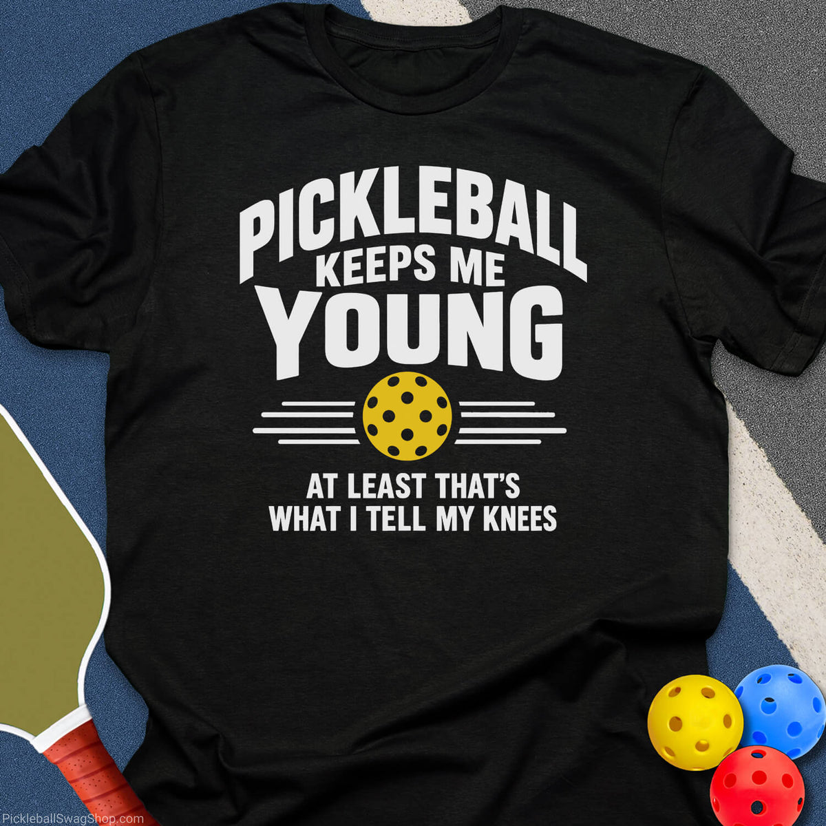 Pickleball Keeps Me Young T-Shirt - Black