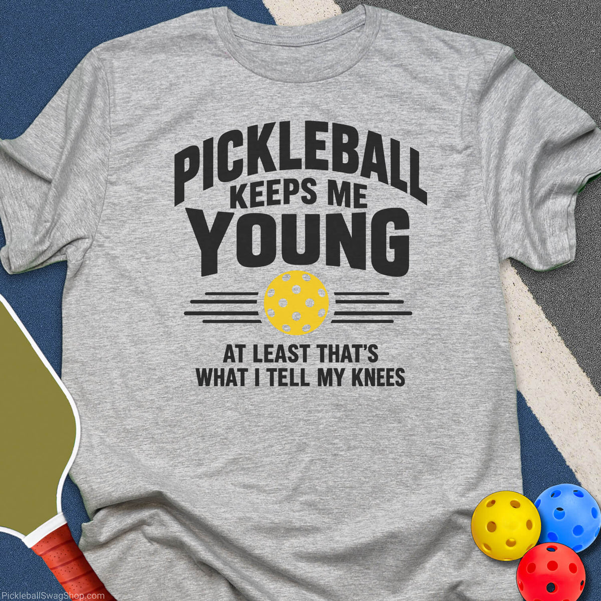 Pickleball Keeps Me Young T-Shirt - Sport Grey