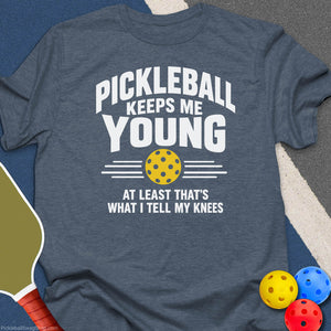 Pickleball Keeps Me Young T-Shirt - Heather Indigo