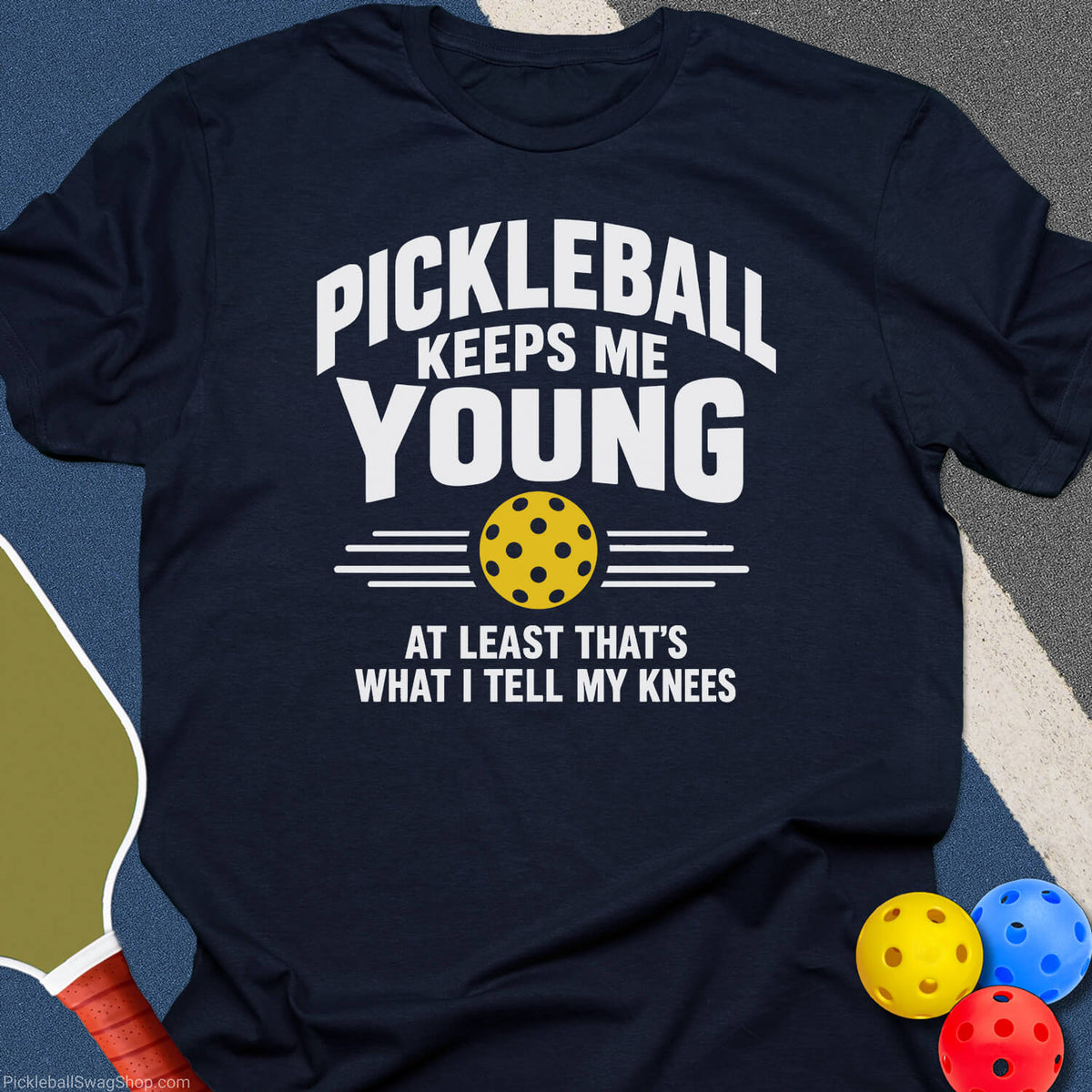 Pickleball Keeps Me Young T-Shirt - Navy
